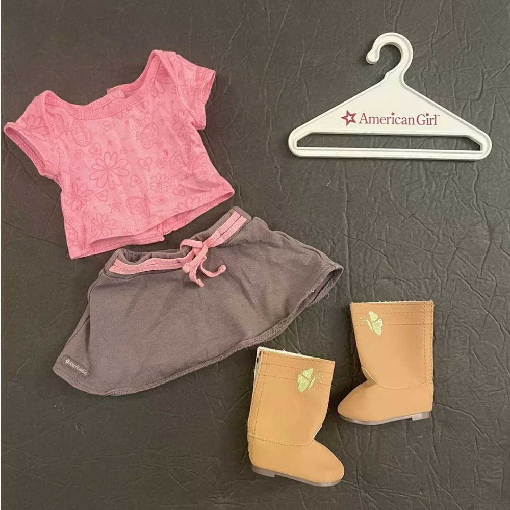 American Girl 2012 True Spirit Meet Outfit Skirt Top Butterfly Boots